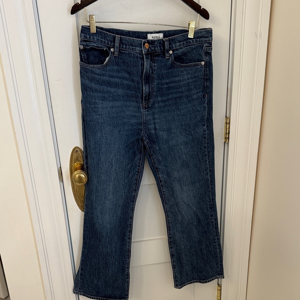 Pistola Ally High Rise Boot Cut Blue Denim Jeans - 29